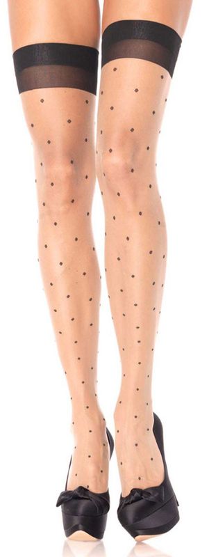 Polka Dot strømper – elegante prikkete strømper fra Leg Avenue