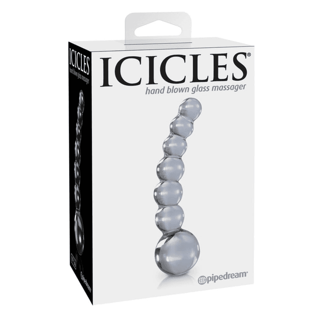 Hovedbilde Icicles nr. 66 håndblåst analstav i glass 